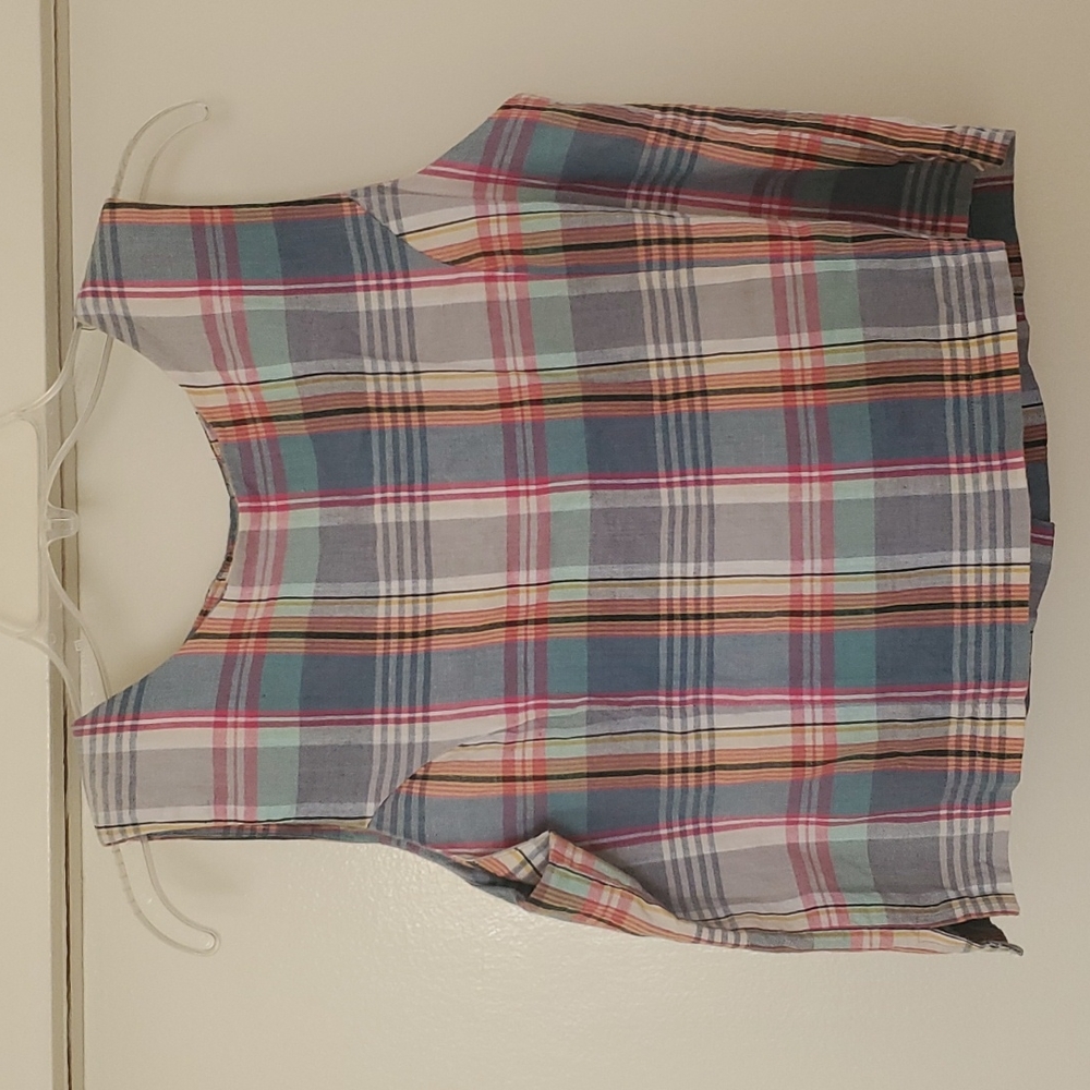 Vintage | 90’s | Limited America | Plaid top | Sleeveless | Size Large